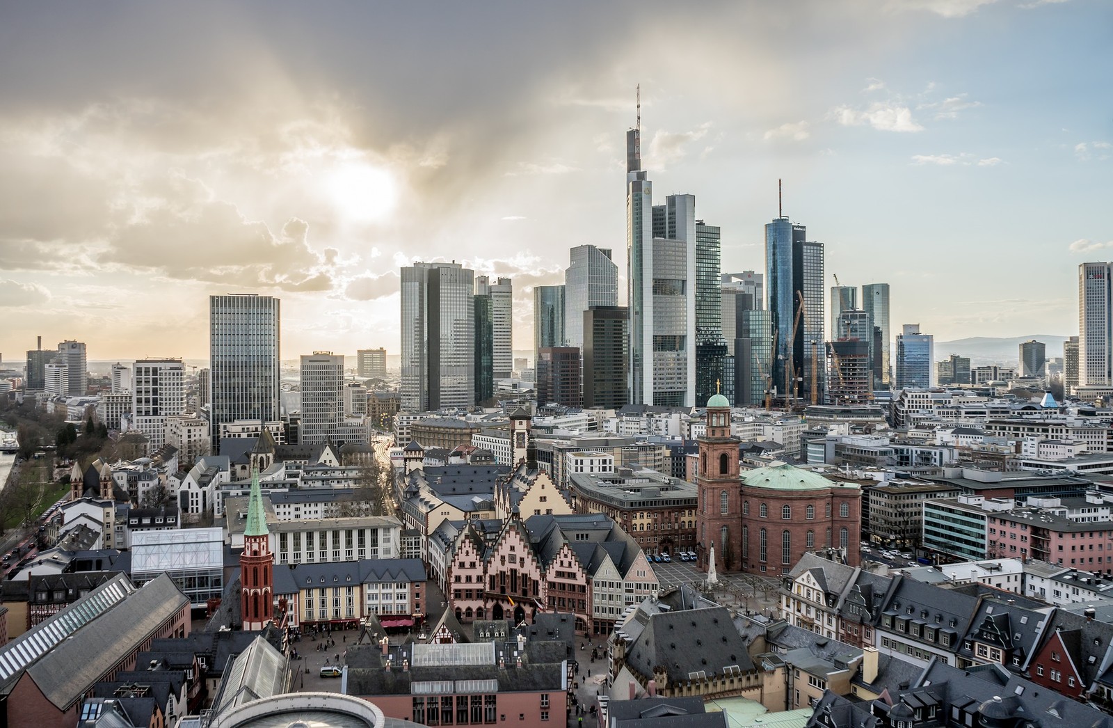 Vista da cidade de Frankfurt, na Alemanha, sétima colocada no ranking
