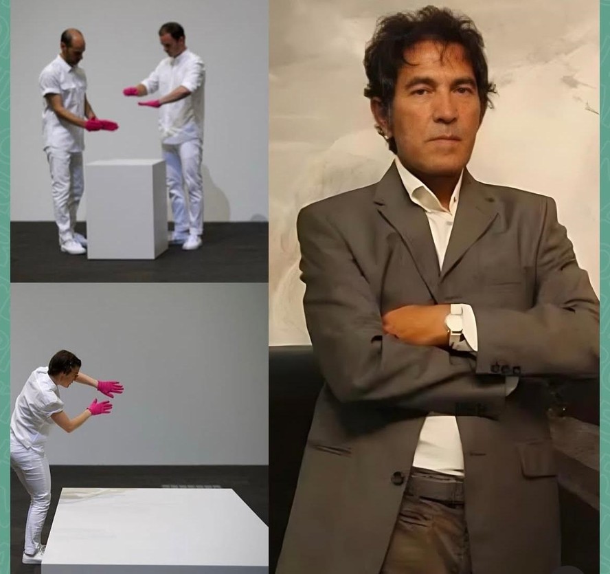 O artista italiano Salvatore Garau e sua escultura invisível