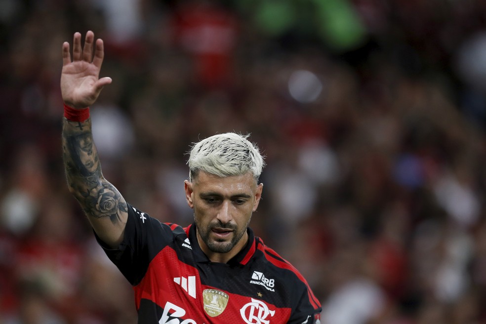 Copa Libertadores da América 2026. Oitavas de final - Flamengo X Cruzeiro. Arrascaeta — Foto: Marcelo Theobald / Agência O Globo