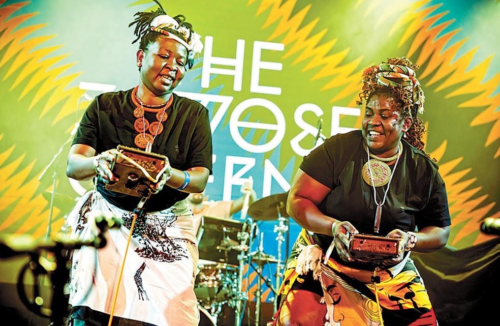 Zawose Queens, grupo da Tanzânia, em apresentação na Womex — Foto: Divulgação/Womex