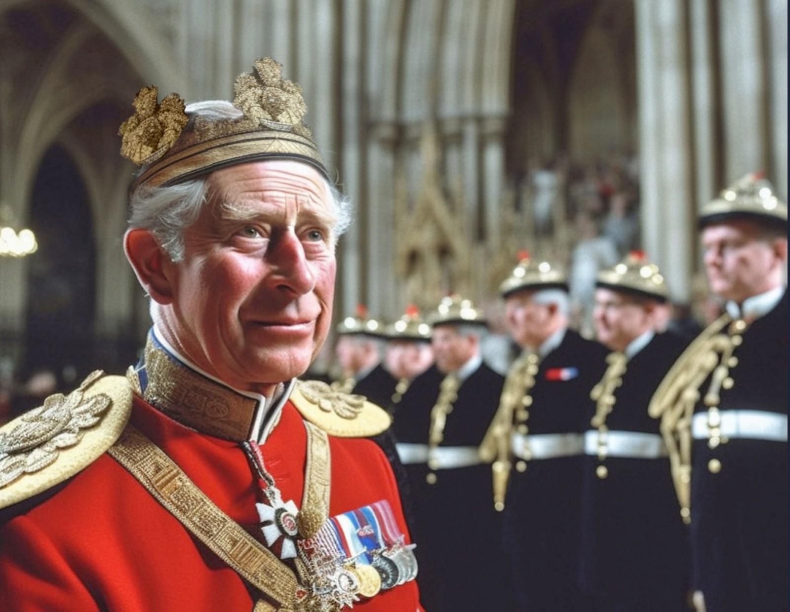O Rei Charles III coroado — Foto: Midjourney