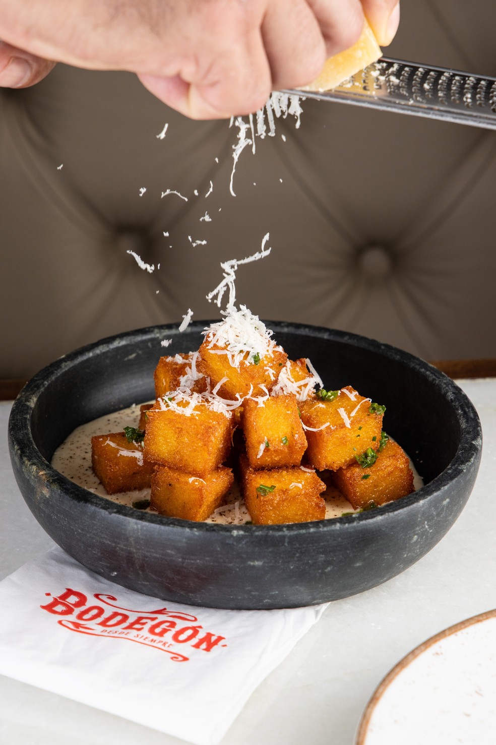 Bodegón: a polenta cacio e pepe — Foto: Divulgação / Foto de Tomás Rangel