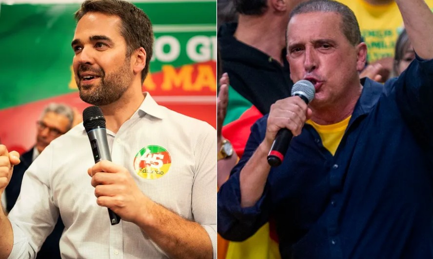 Os candidatos ao governo do Rio Grande do Sul Eduardo Leite (PSDB) e Onyx Lorenzoni (PL)