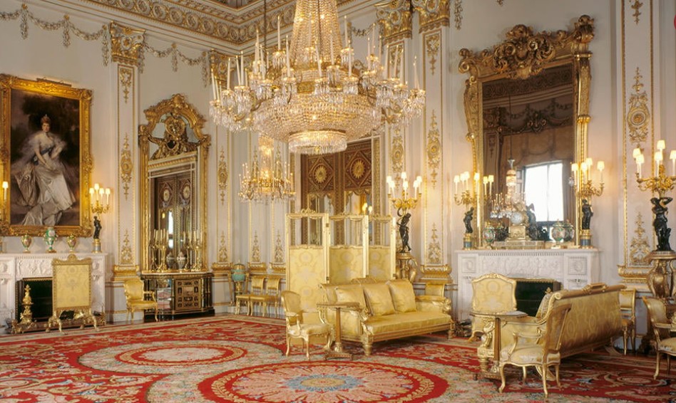 Além dos aposentos da família real, Palácio de Buckingham tem 19 salas de Estado — Foto: Royal Collection Trust