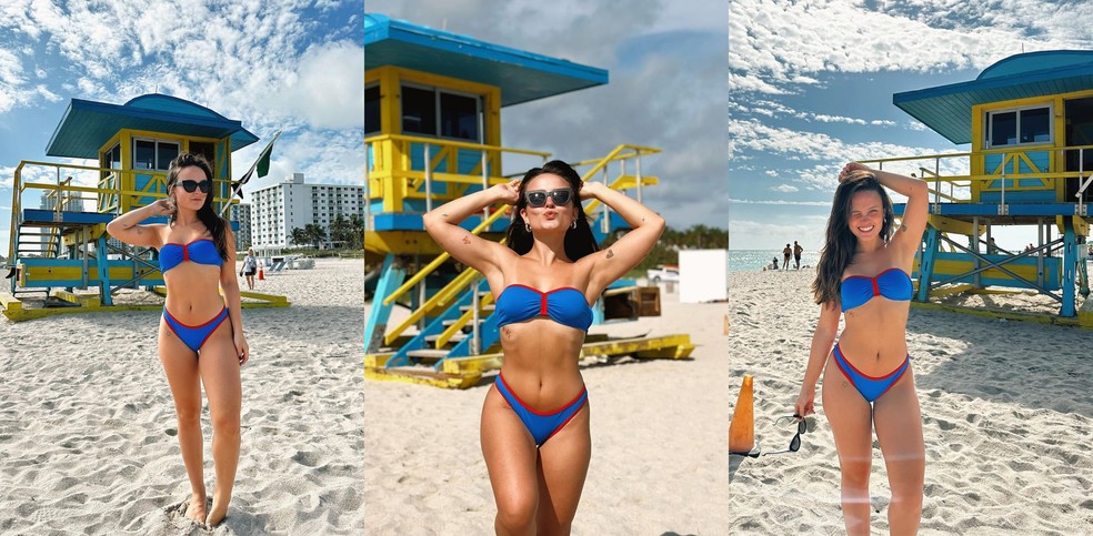 Larissa Manoela posou para fotos em praia de Miami — Foto: Reprodução Instagram