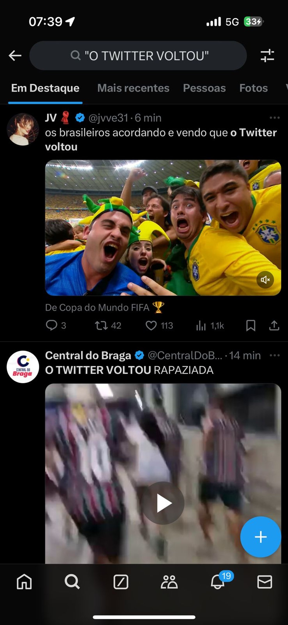 Usuários relatam volta do X — Foto: Reprodução