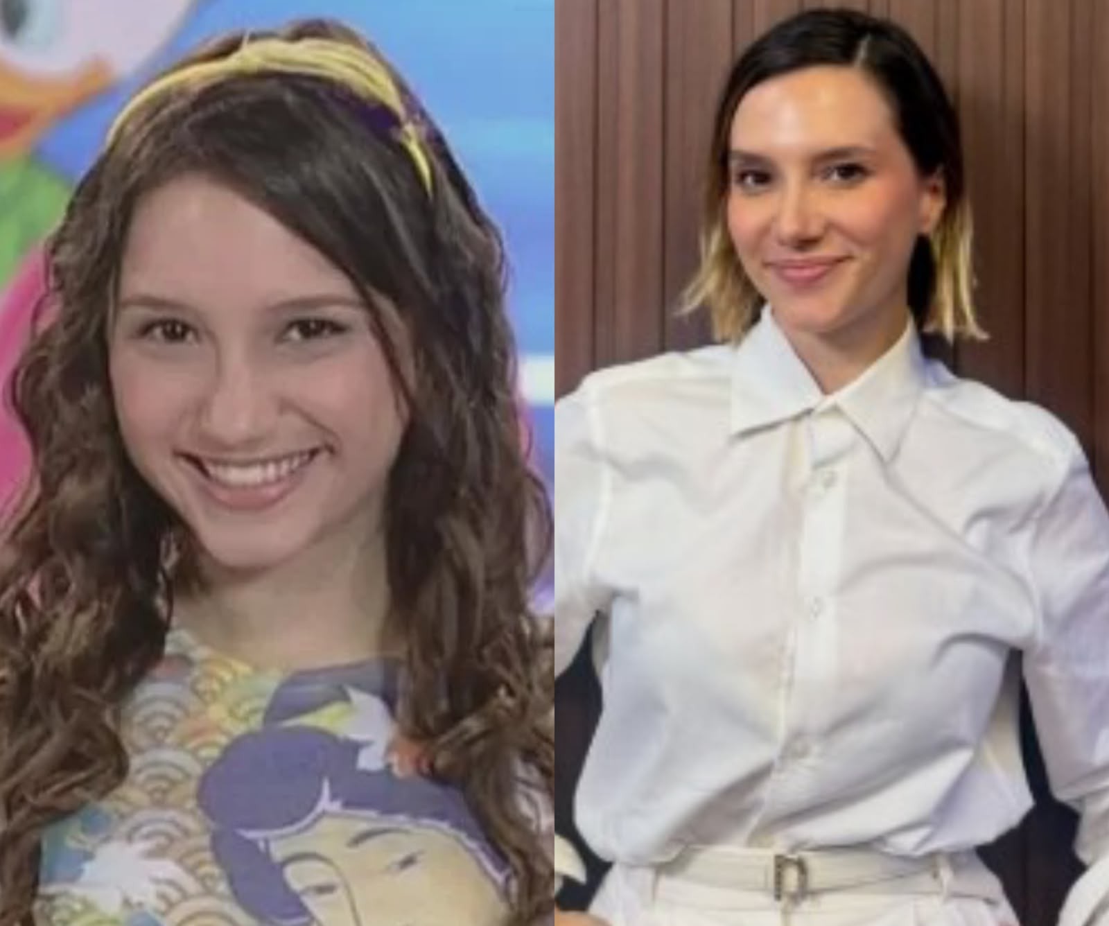 Lorena Comparato trabalhou no programa infantil em 2009. A atriz continua na ativa com trabalhos no cinema e na TV — Foto: Reprodução/TV Globo e Instagram