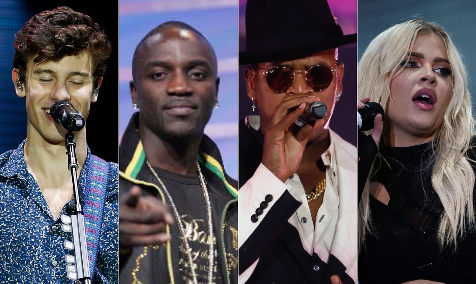 Palco Mundo (22/9): Shawn Mendes, Akon, Ne-Yo e Luisa Sonza — Foto: Fotos de divulgação e Agência O Globo
