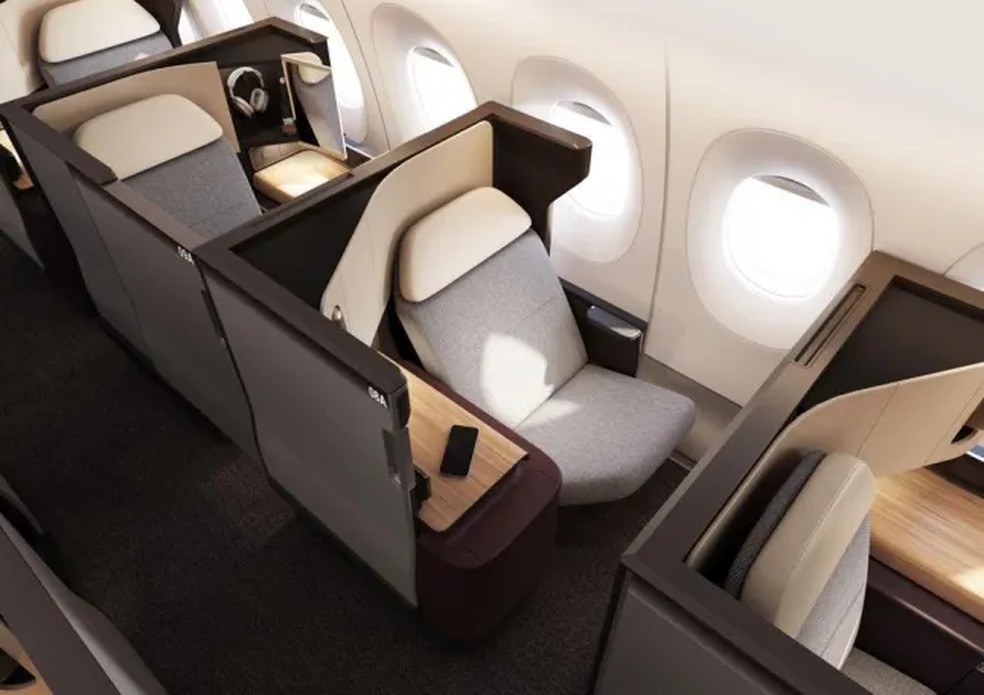Classe executiva de voo da Qantas incluir&aacute; um lugar confort&aacute;vel com uma cadeira que se transforma em cama &mdash; Foto: Divulga&ccedil;&atilde;o