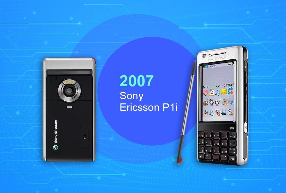 Modelo Sony Ericsson foi popular nos anos 2000 — Foto: Editoria de Arte