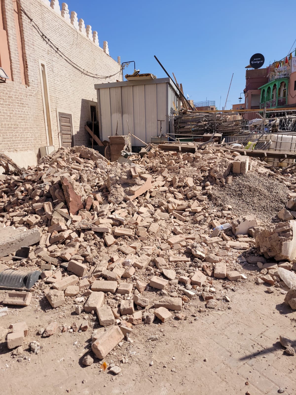 A cidade de Marrakech após o terremoto poderoso sismo de magnitude 6,8 — Foto: Jalvan Andrade/acervo pessoal
