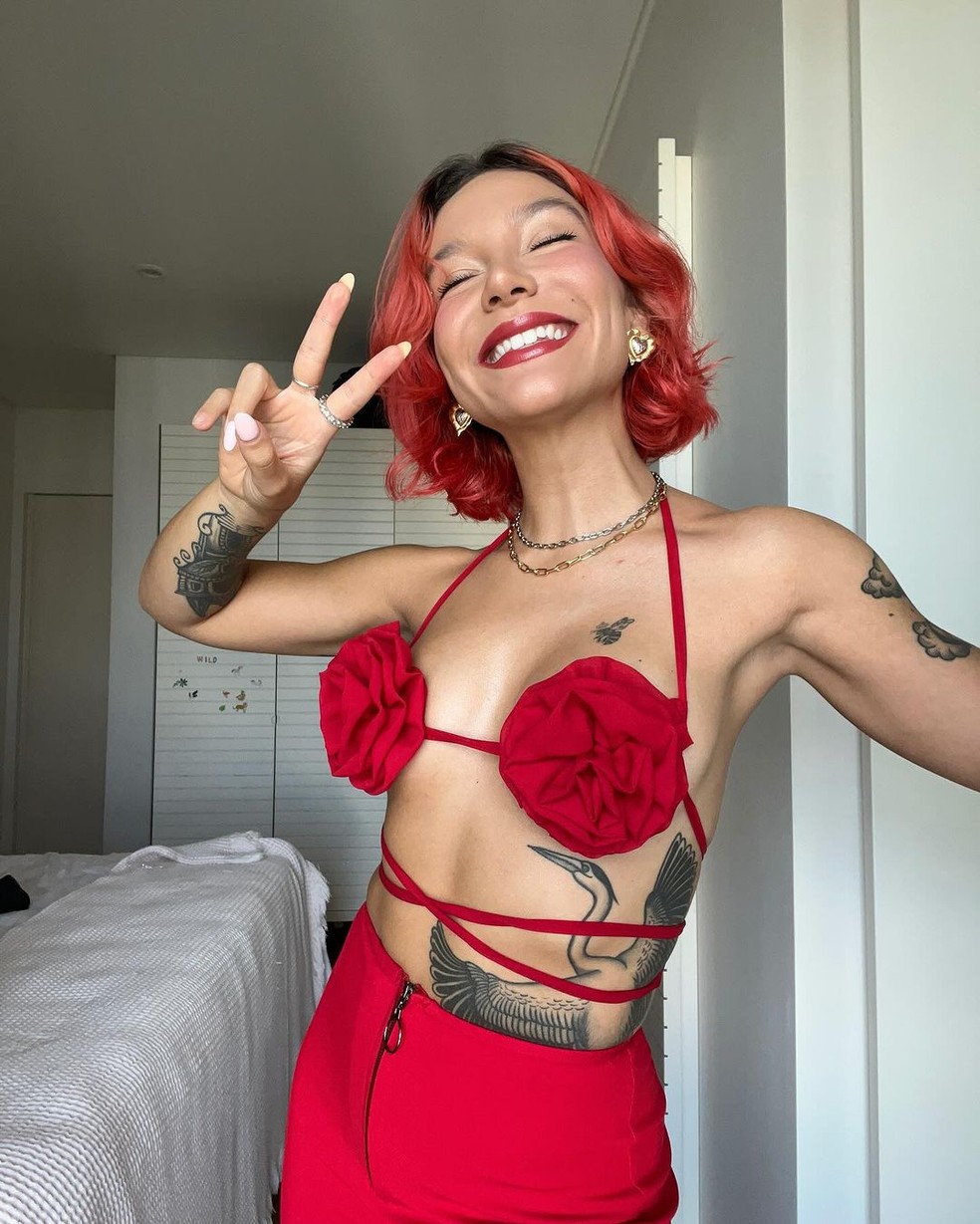 Priscilla deixou tatuagens &agrave; mostra em look para Carnaval de Salvador &mdash; Foto: Reprodu&ccedil;&atilde;o Instagram