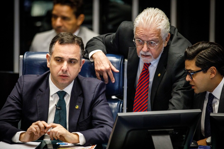 Votação da MP dos Ministérios no Senado Federal, com Rodrigo Pacheco e Jaques Wagner