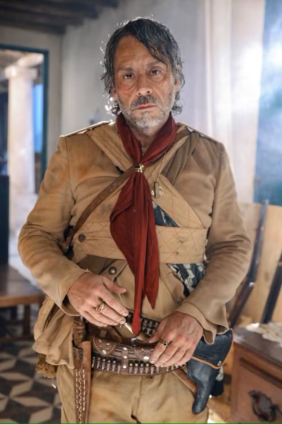 Alexandre Nero como Miguel Ignácio em 'Guerreiros do sol' — Foto: Divulgação TV Globo/Estevam Avellar