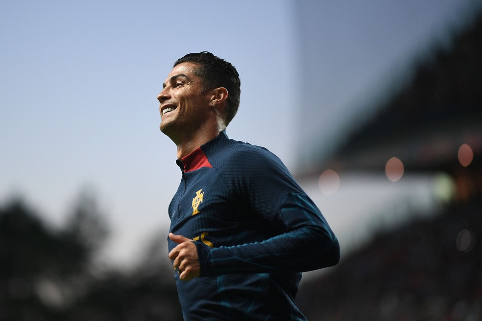 Cristiano Ronaldo será a grande estrela de Portugal, em seu último Mundial — Foto: PATRICIA DE MELO MOREIRA / AFP