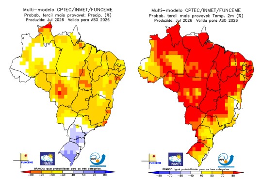 El Niño mais agressivo: Relatório do Inmet indica que Brasil terá alto risco de enchentes, secas e ondas de calor - QTU Questões do Universo