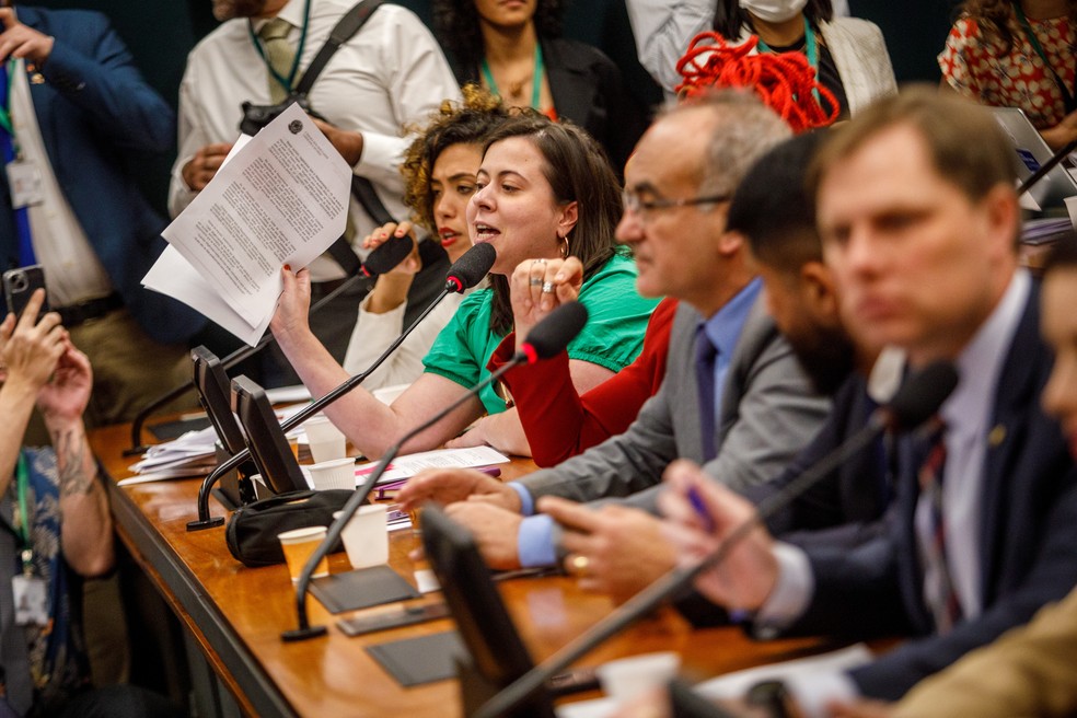 Sessão da CPI do MST teve bate-bocas mais uma vez — Foto: Brenno Carvalho