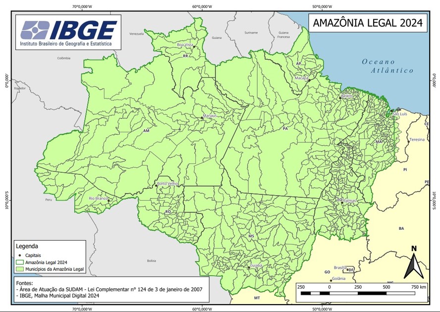 Mapa Amazônia Legal