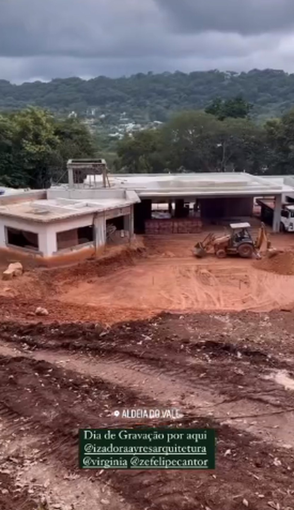 Obra da nova casa de Virginia e Zé Felipe — Foto: Reprodução