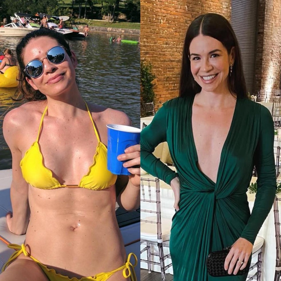 Before and after Suzana Alves, who had the silicone explant — Photo: Reproduction/Social networks