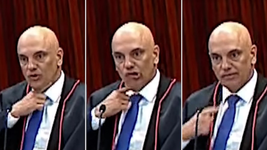 Saiba por que Alexandre de Moraes fez o gesto de 'degola' que repercutiu entre bolsonaristas; vídeo