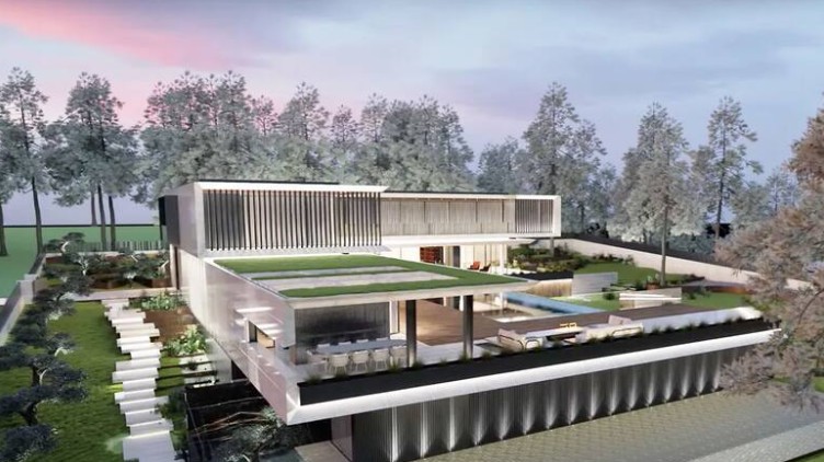 Propriedade de Cristiano Ronaldo em Cascais terá mais de 2 mil m² e duas garagens — Foto: Reprodução