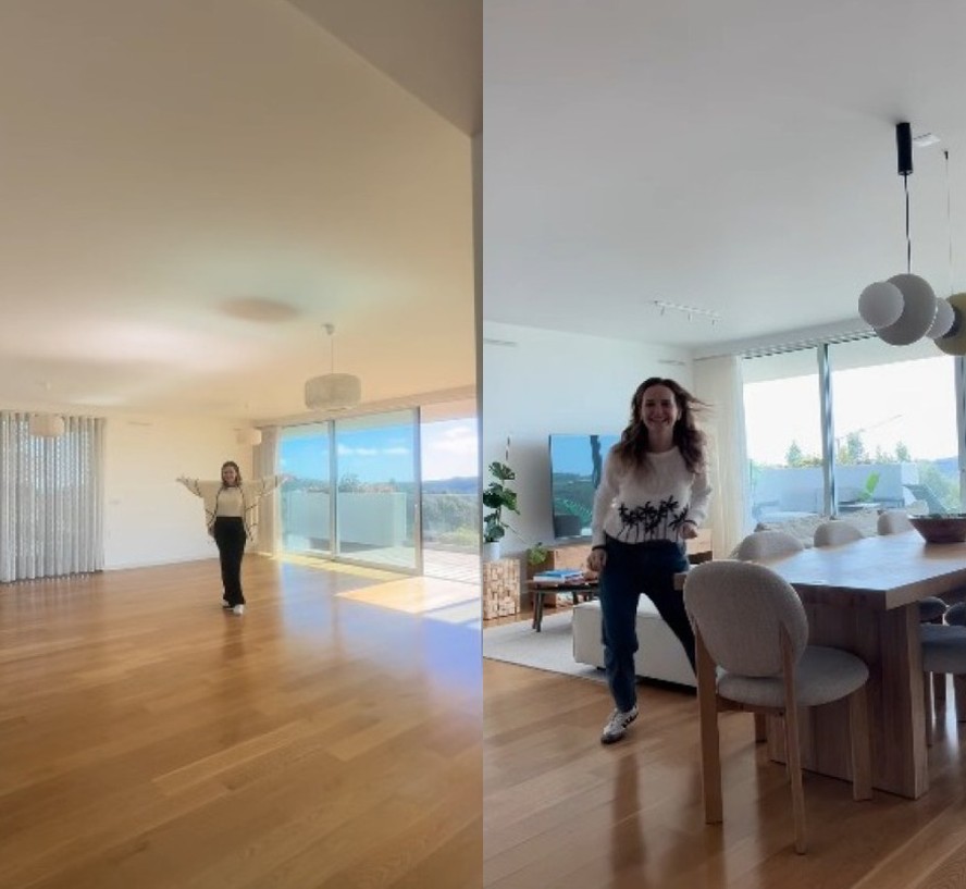 Fernanda Rodrigues mostra seu apartamento em Portugal