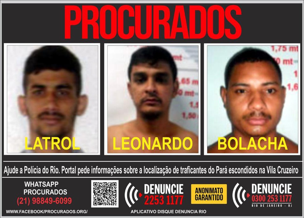 Procurados. Bandidos vindos do Pará estão atuando no tráfico do Rio — Foto: Reprodução