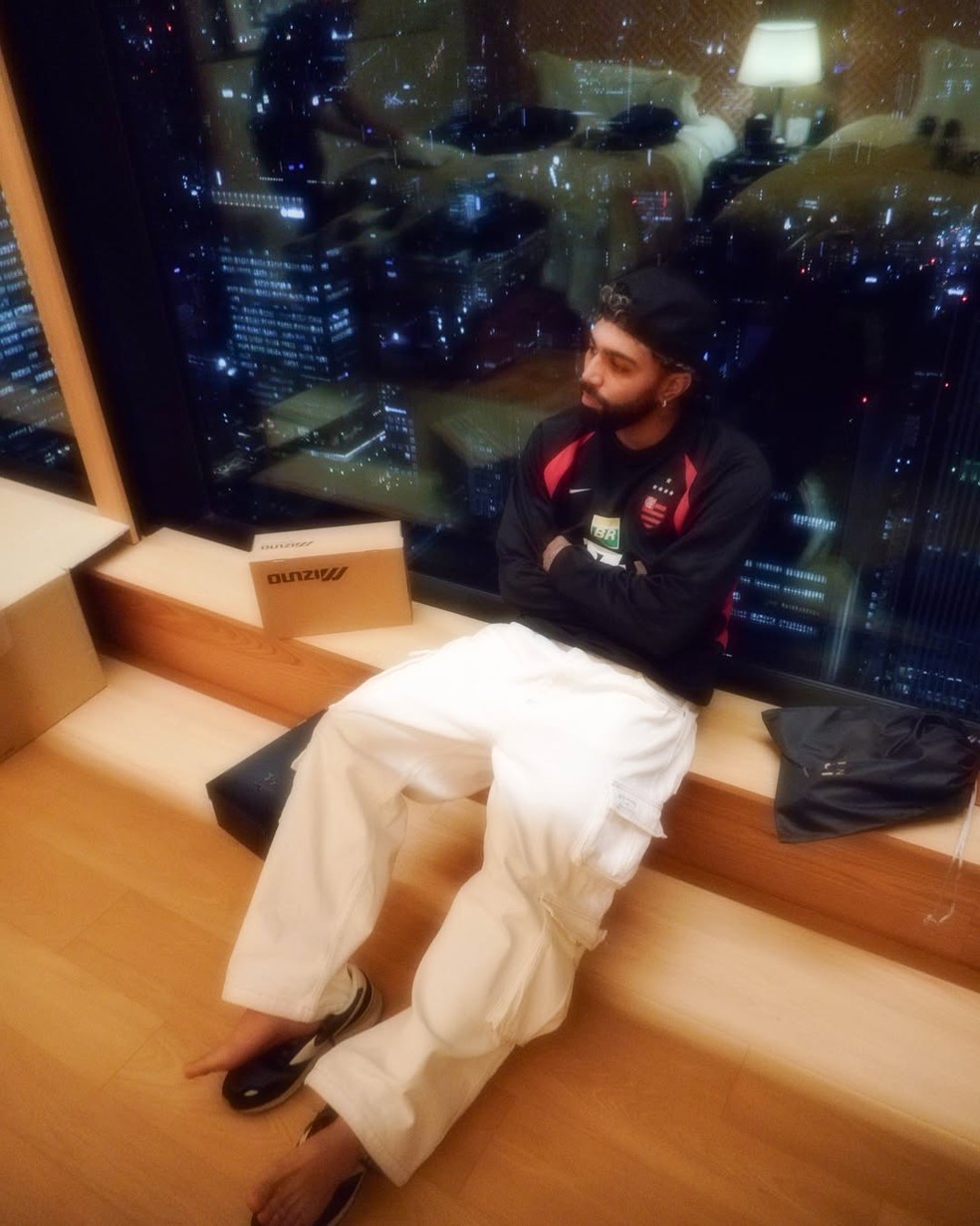 Gabigol com a camisa do Flamengo — Foto: Reprodução