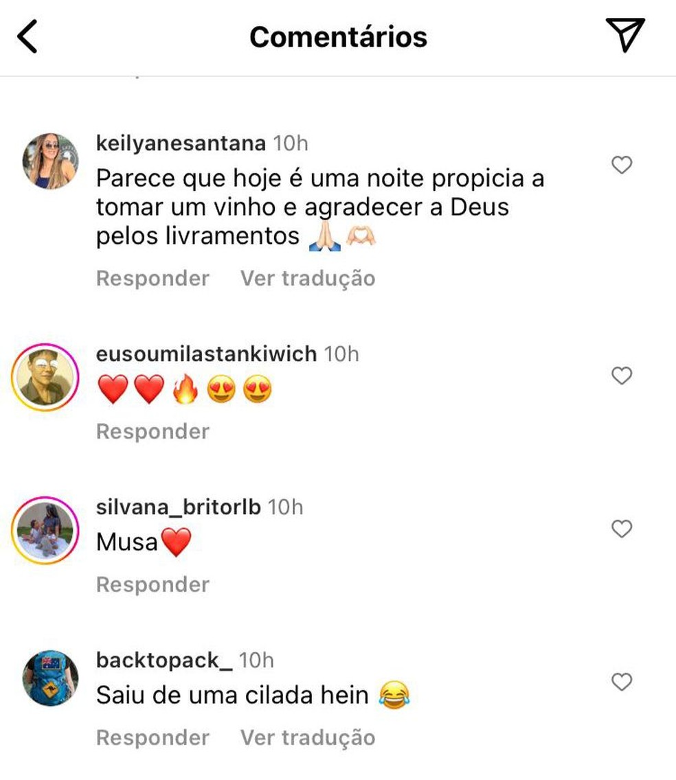 Comentários no post de Bruna Marquezine — Foto: Reprodução/Instagram