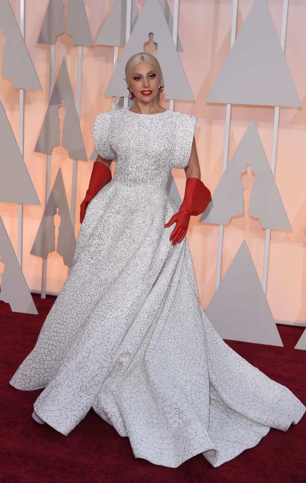 Lady Gaga no Oscar de 2015 — Foto: MARK RALSTON