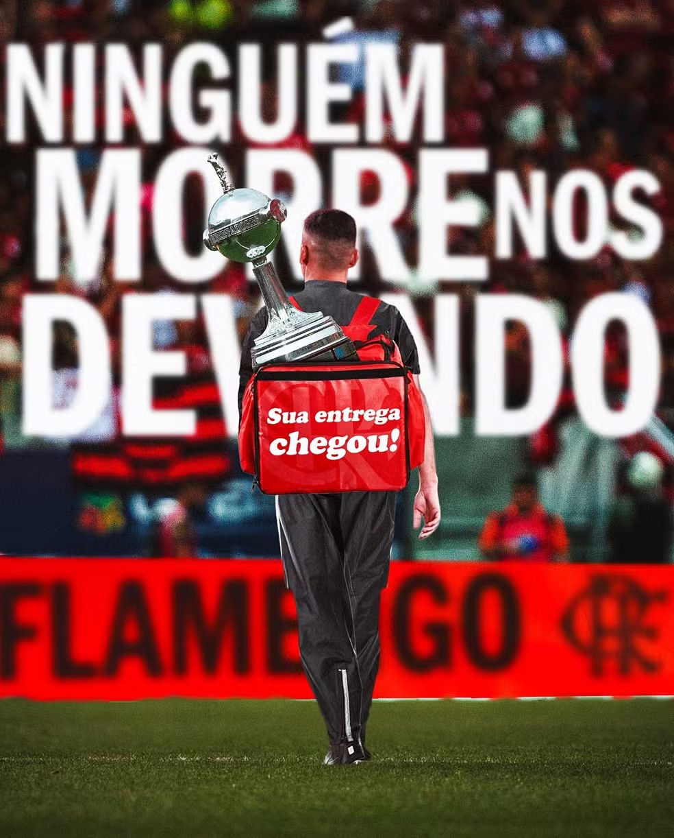Flamengo provokes Andreas Pereira after the Libertadores title — Photo: Reproduction