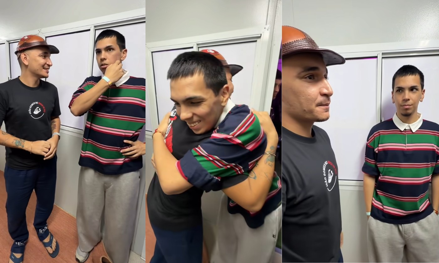 João Gomes faz amizade internacional nos bastidores do Rock in Rio