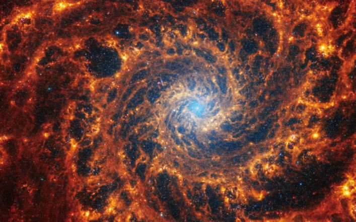 Spiral galaxy NGC 628 — Photo: NASA