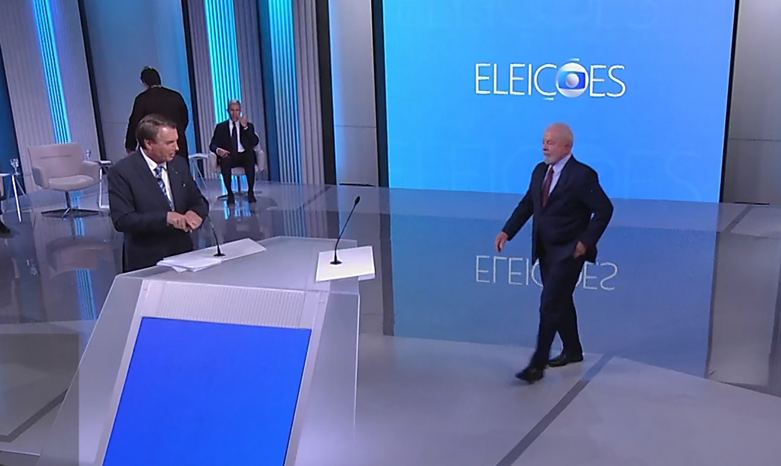 Debate na tv Globo — Foto: Reprodução / TV Globo