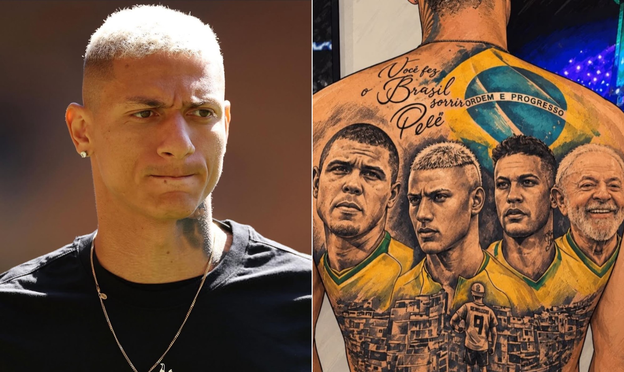 Após vitória de Lula, Richarlison posta 'tatuagem' em homenagem ao presidente reeleito - Foto