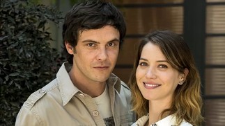 Nós somos as prateleiras "Moral elevado"outro casal também se formou. Natalia Dell começou a namorar o parceiro romântico Sergio Guise. O relacionamento durou dois anos, terminando em 2017. — Foto: Elaine Soares/Globo