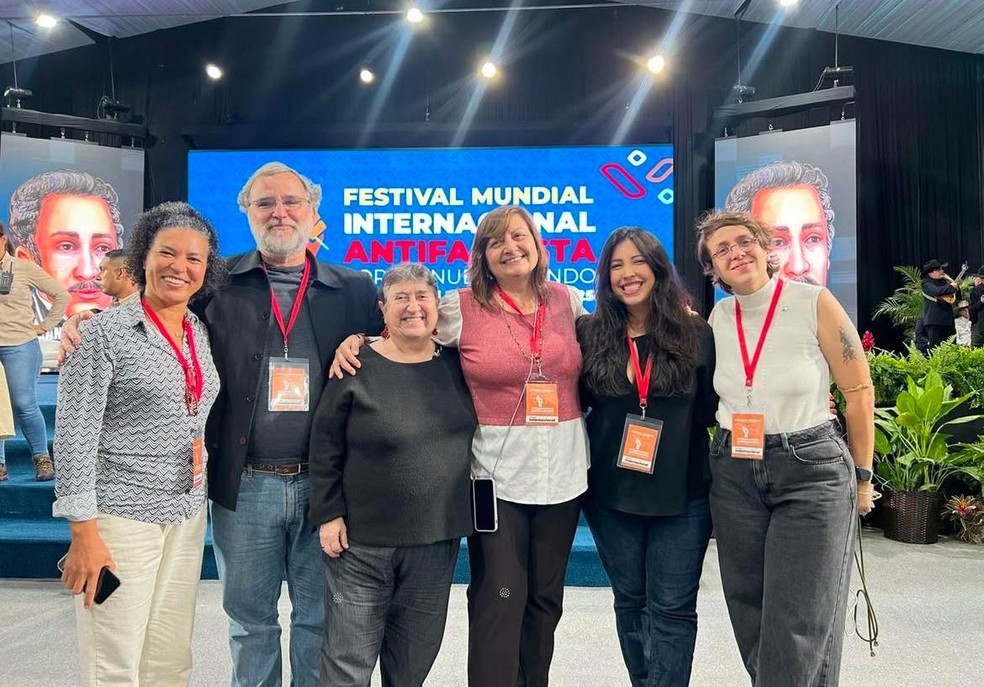 A comitiva do PT em evento promovido pelo Foro de São Paulo na Venezuela — Foto: Divulgação
