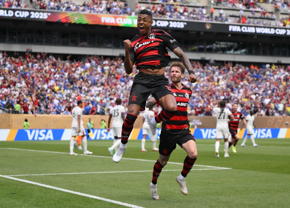Bruno Henrique marca para o Flamengo diante do Chelsea — Foto: David Ramos / GETTY IMAGES NORTH AMERICA / Getty Images via AFP
