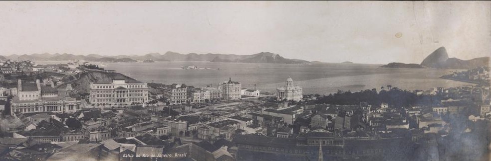 Panorama do centro do Rio de Janeiro (sem data) — Foto: Reprodução/ Fundação Biblioteca Nacional