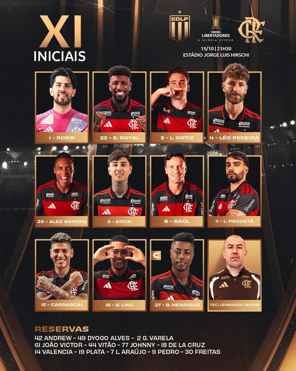 Com Bruno Henrique, Royal e Saúl, Flamengo define escalação para ...