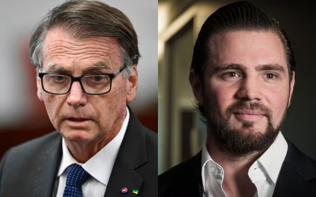 Sede do Supremo Tribunal Federal em Brasília sob céu carregado de nuvens escuras simbolizando tensão.