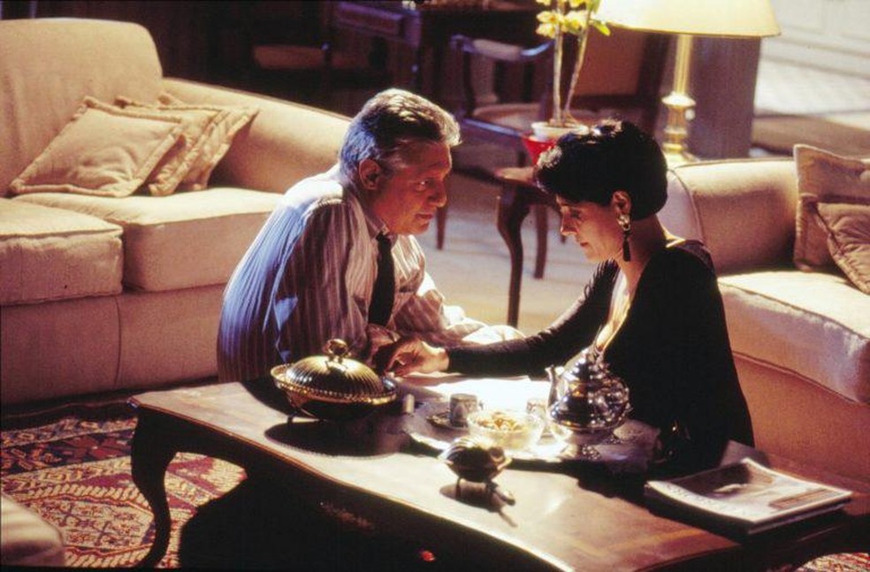 Antonio Fagundes e Christiane Torloni em cena da novela 'A viagem' (1994) — Foto: Globo