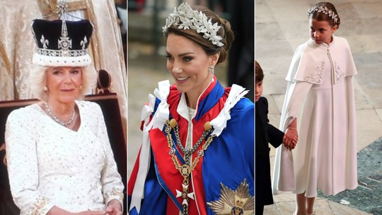 Camilla, Kate e Charlotte: veja pontos em comum nas roupas e acessórios usados na coroação de Charles III