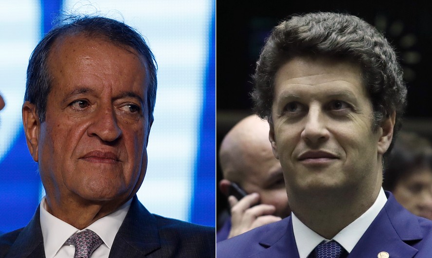 O presidente do PL, Valdemar Costa Neto (à esq.), e o deputado federal Ricardo Salles (PL-SP)