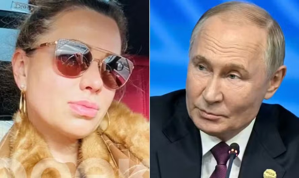 Svetlana Krivonogikh, a mãe da 'filha secreta' de Putin — Foto: Reprodução / Proekt Media, Alexander NEMENOV / AFP