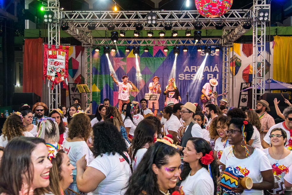 O Sesc Madureira promove o seu arraial  com shows e brincadeiras — Foto: Divulgação/Sesc Madureira