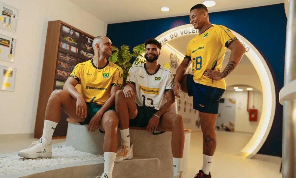 Rhendrick, Léo Andrade (seleção de novos) e Darlan: seleção masculina ganha novos nomes para Los Angeles-2028 — Foto: Divulgação