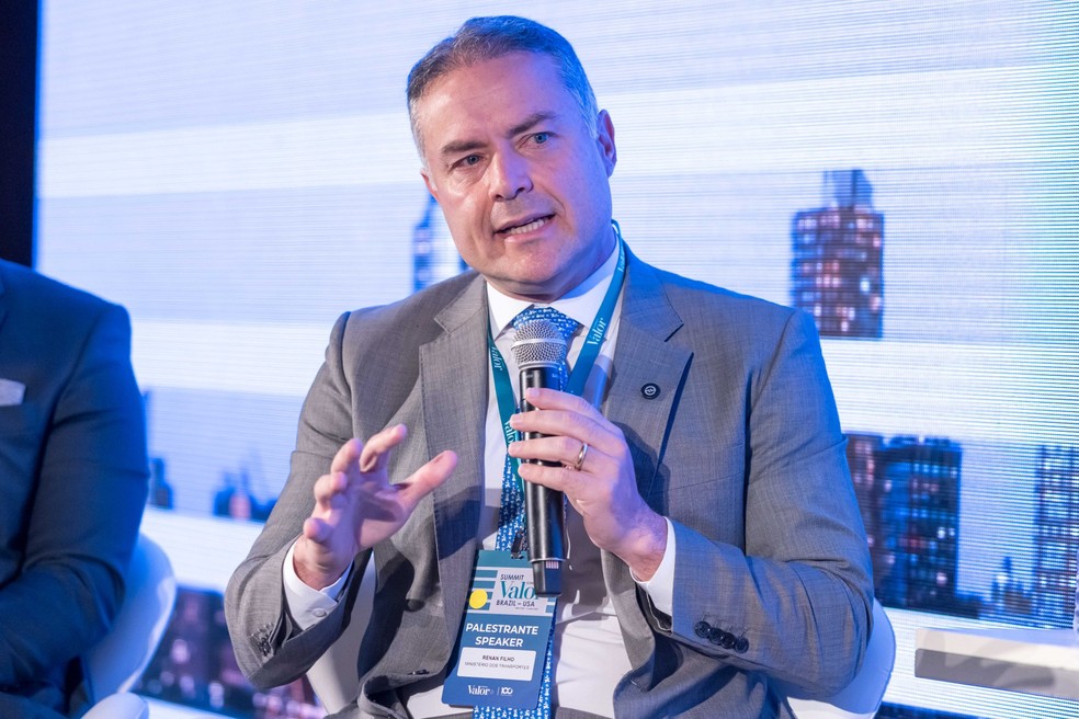 O ministro dos Transportes, Renan Filho, durante o Summit Brazil-USA, em Nova York — Foto: Vanessa Carvalho/Valor