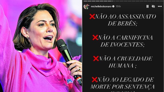 Michelle Bolsonaro ataca Rosa Weber nas redes após voto da ministra sobre aborto: 'Legado de morte'